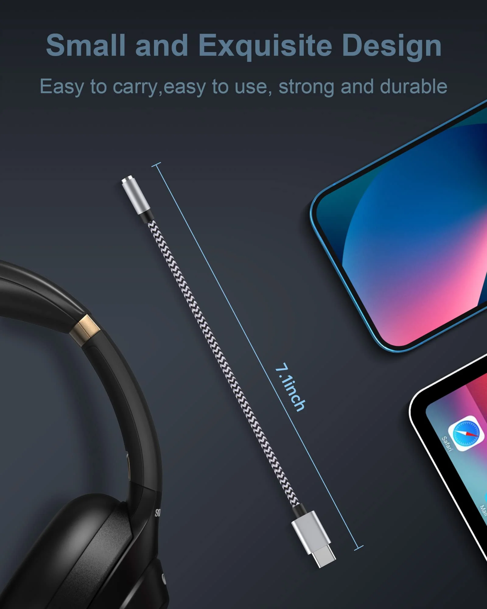 2Pack iPhone Headphone Adapter, [Apple MFi Certified] Lightning to 3.5mm Headphone/Earphone Audio Aux Jack Adapter iPhone Aux Adapter Dongle for iPhone 14 13 12 11 Pro Max Plus Mini XR XS 8 iPad iPod 2*White, Black - Image 5