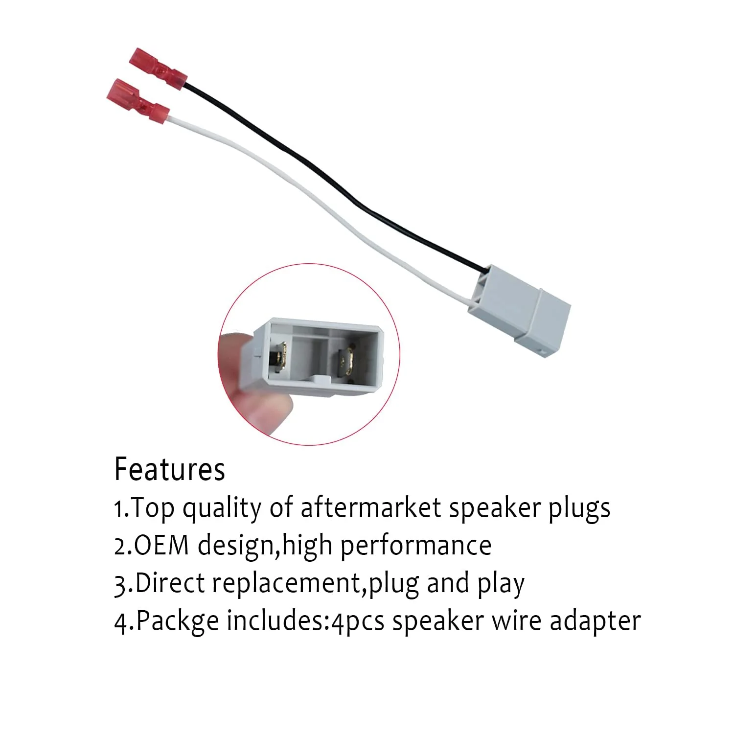 4 Pack Speaker Harness Replacement for Honda Accord Civic CRV Acura CL TL RL Integra Models Front Rear Door Speaker Wiring Harness Adapter 72-7800 - Door Speaker Replacement - Image 6