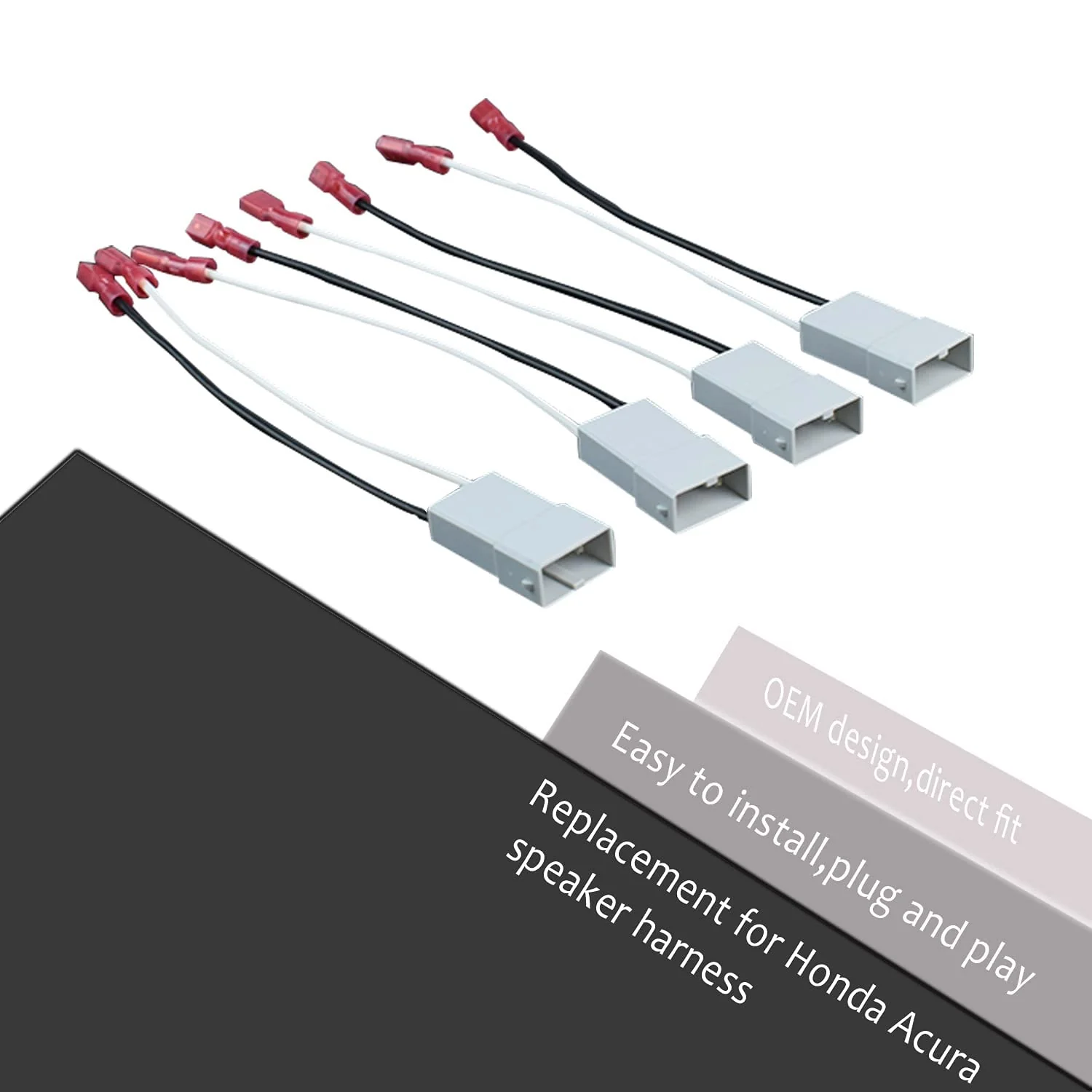 4 Pack Speaker Harness Replacement for Honda Accord Civic CRV Acura CL TL RL Integra Models Front Rear Door Speaker Wiring Harness Adapter 72-7800 - Door Speaker Replacement - Image 7