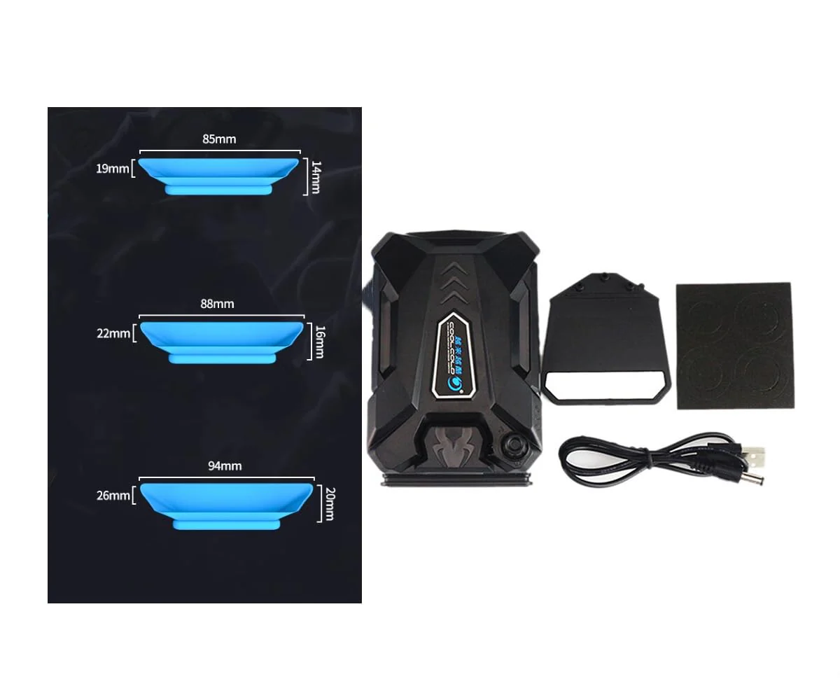 Game Gaming Notebook Laptop Vacuum Cooler USB Air Cooler Adjustable Speed 3000±10％RPM Portable External Extracting Cooling Fan - Image 9